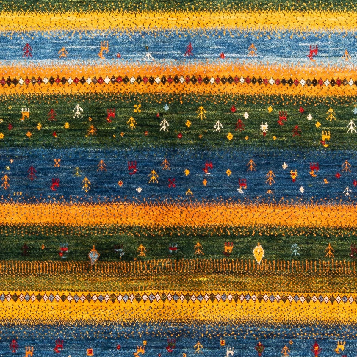 Gabbeh-matta - Loribaft Persian - Kungliga - 212 x 161 cm - grön