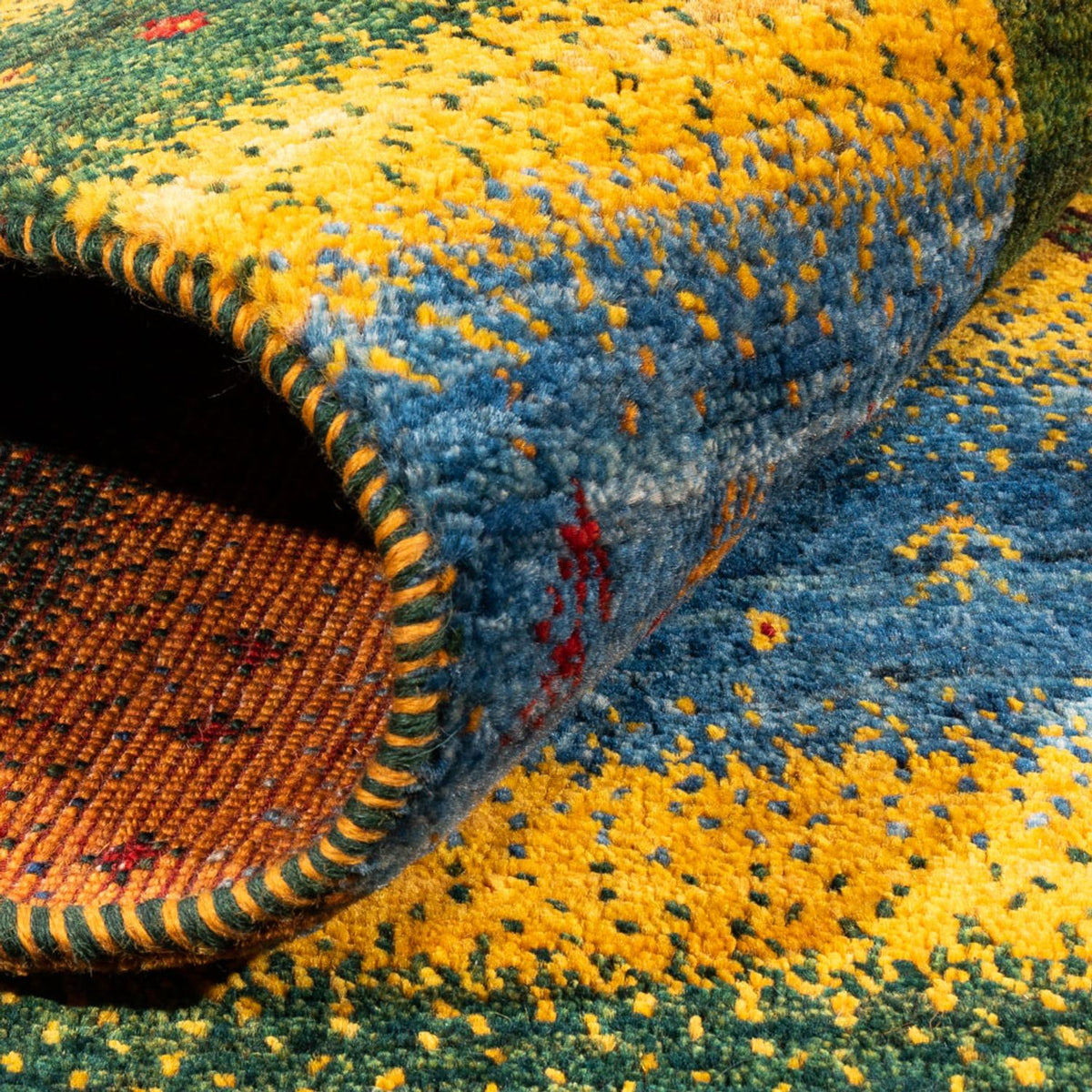 Gabbeh-matta - Loribaft Persian - Kungliga - 212 x 161 cm - grön