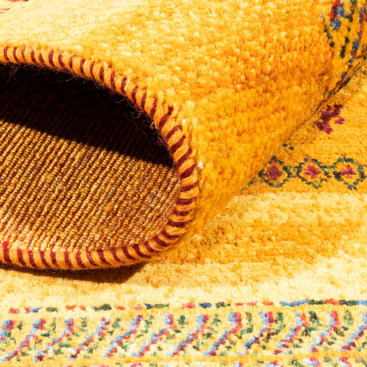 Gabbeh-matta - Loribaft Persian - Kungliga - 205 x 144 cm - guld