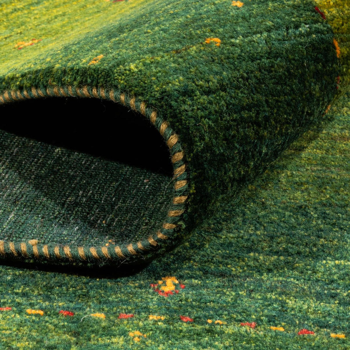 Gabbeh-matta - Loribaft Persian - 198 x 146 cm - grön