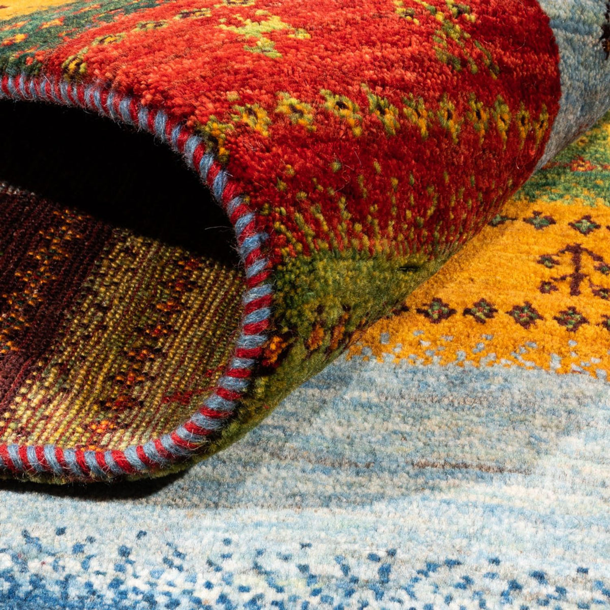 Gabbeh-matta - Loribaft Persian - Kungliga - 190 x 147 cm - blå