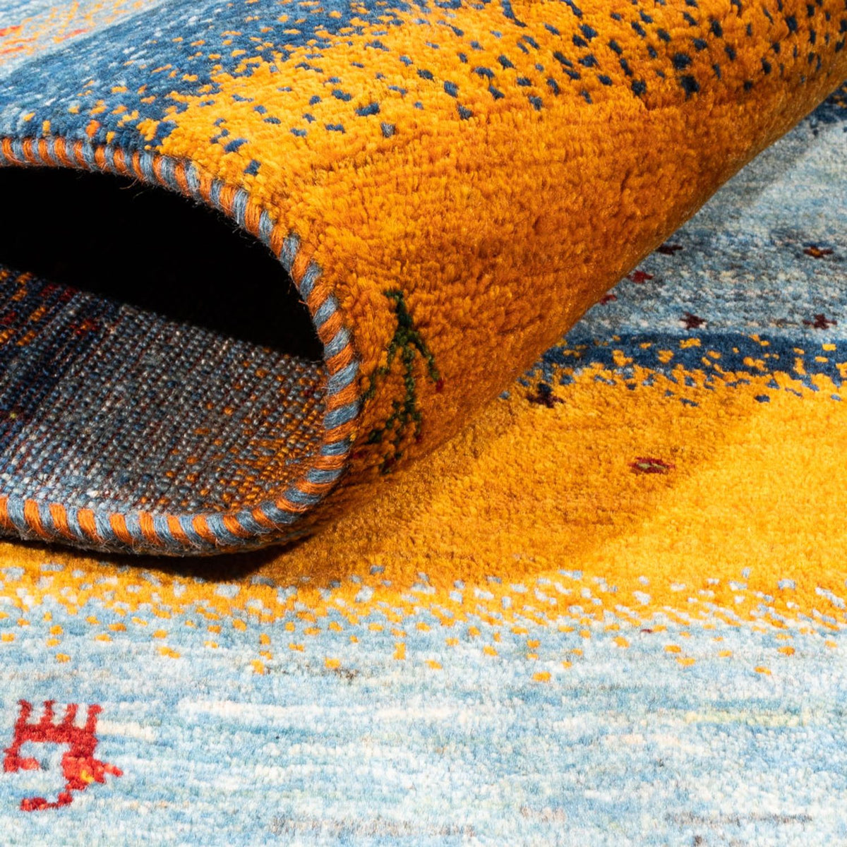 Gabbeh-matta - Loribaft Persian - Kungliga - 209 x 144 cm - blå