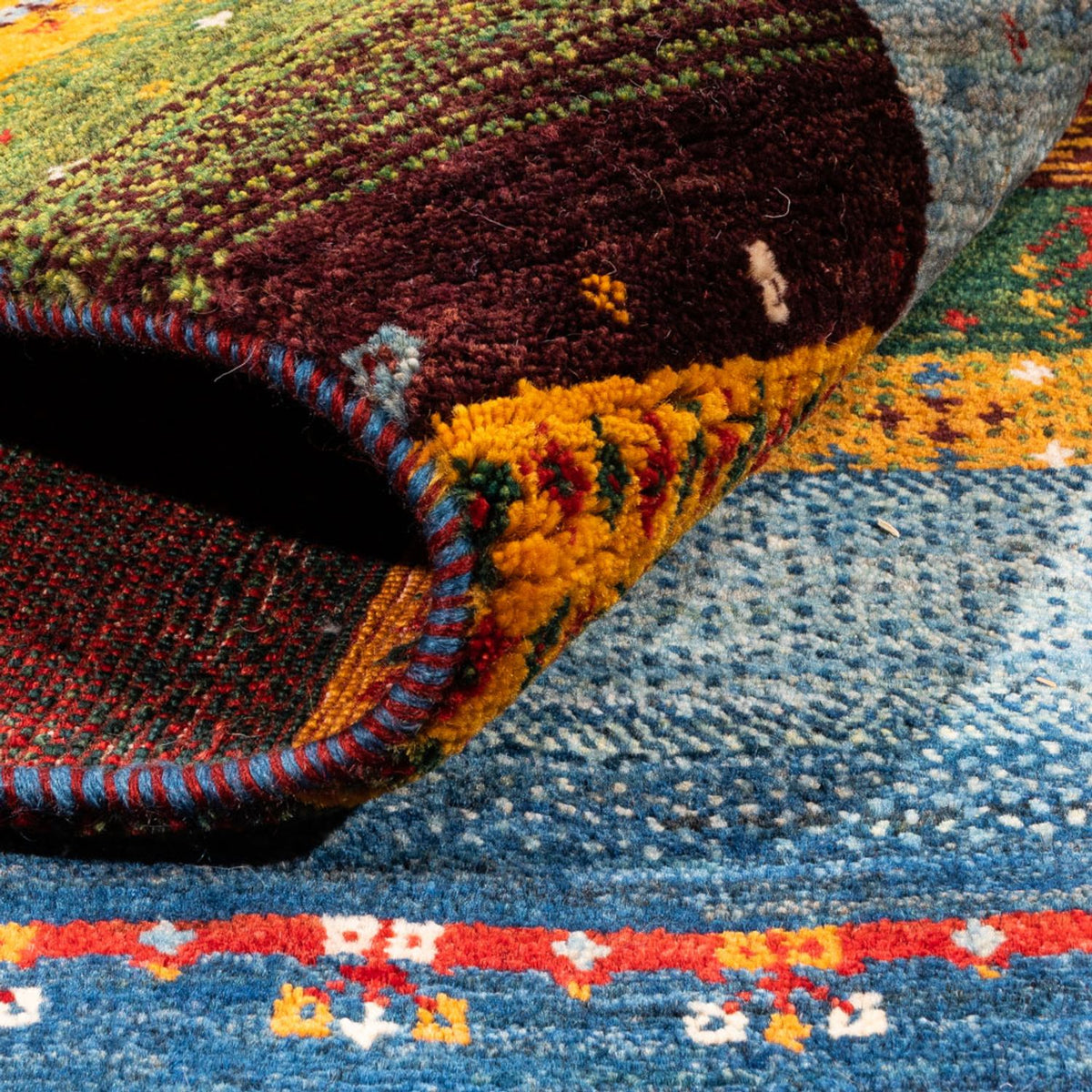 Gabbeh-matta - Loribaft Persian - Kungliga - 194 x 165 cm - flerfärgad