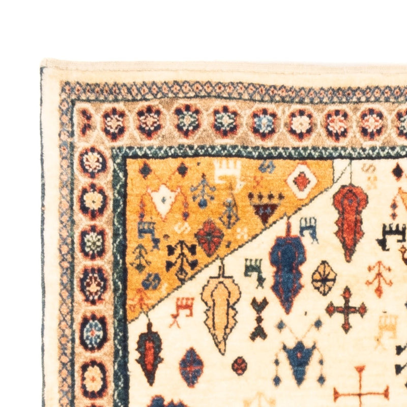 Gabbeh-matta - persisk - 132 x 92 cm - beige