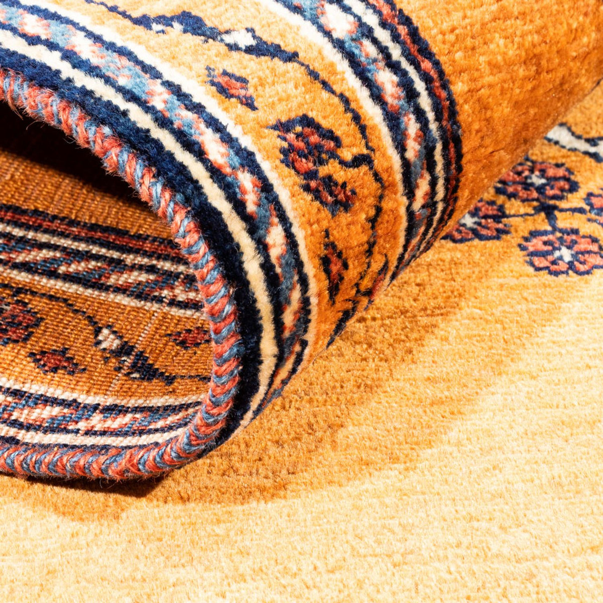 Gabbeh-matta - persisk - 148 x 105 cm - guld