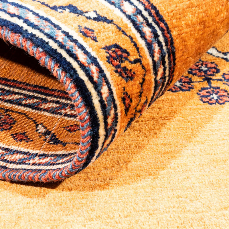 Gabbeh-matta - persisk - 148 x 105 cm - guld