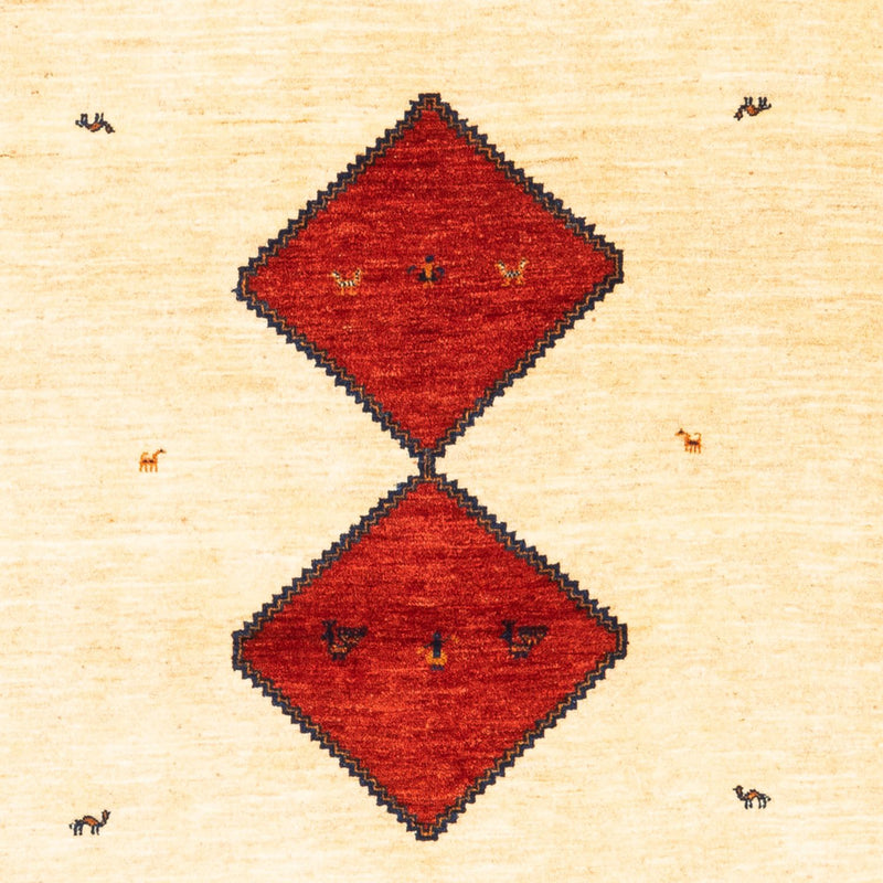 Gabbeh-matta - persisk - 210 x 140 cm - beige