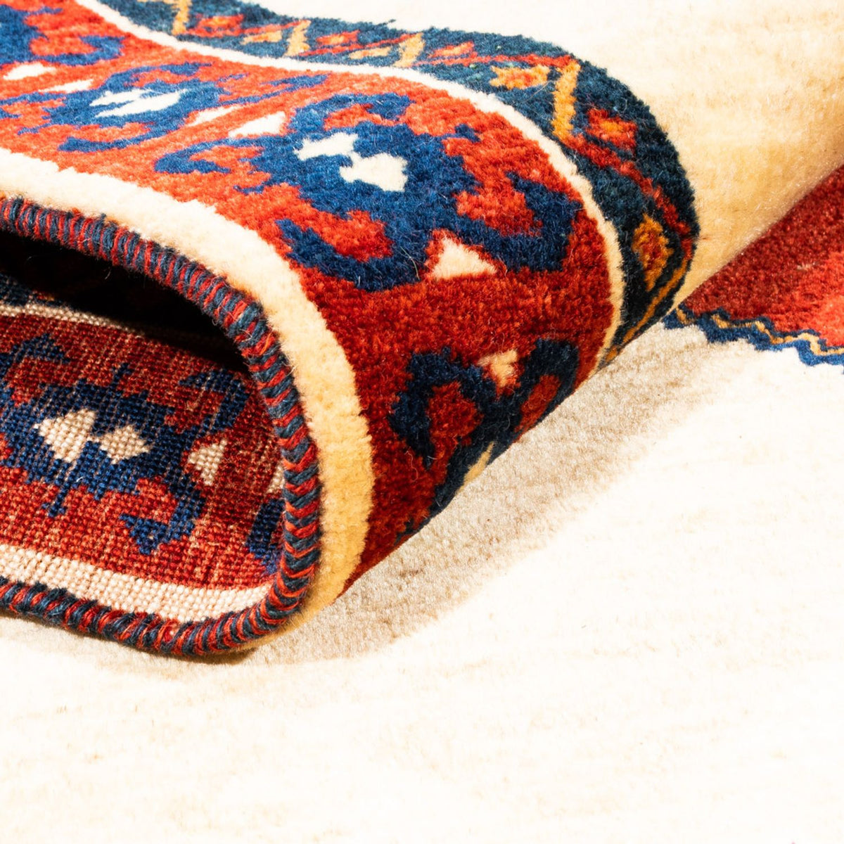 Gabbeh-matta - persisk - 210 x 140 cm - beige