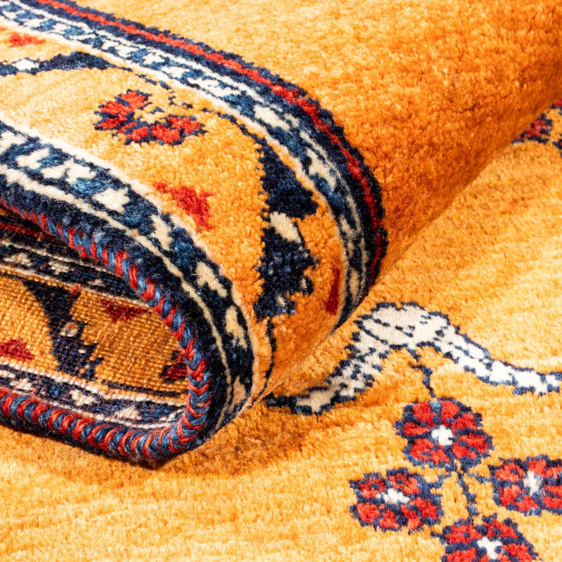 Gabbeh-matta - persisk - 170 x 128 cm - guld