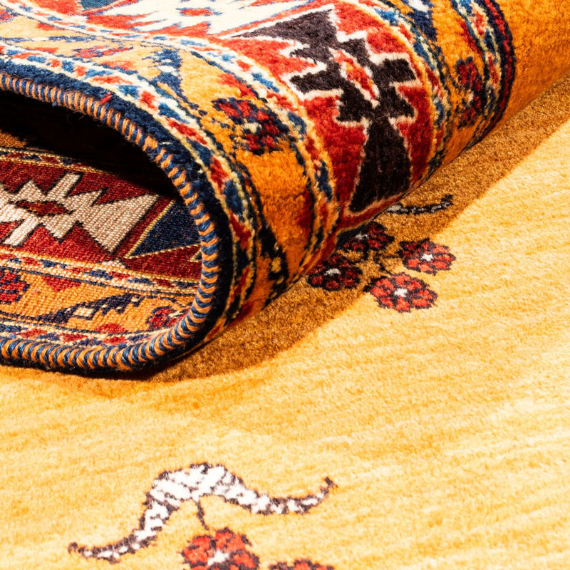 Gabbeh-matta - persisk - 237 x 177 cm - guld