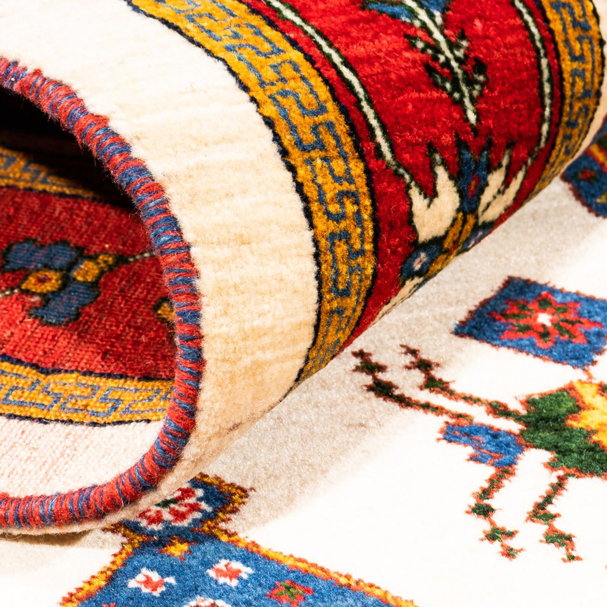 Gabbeh-matta - persisk - 205 x 153 cm - flerfärgad