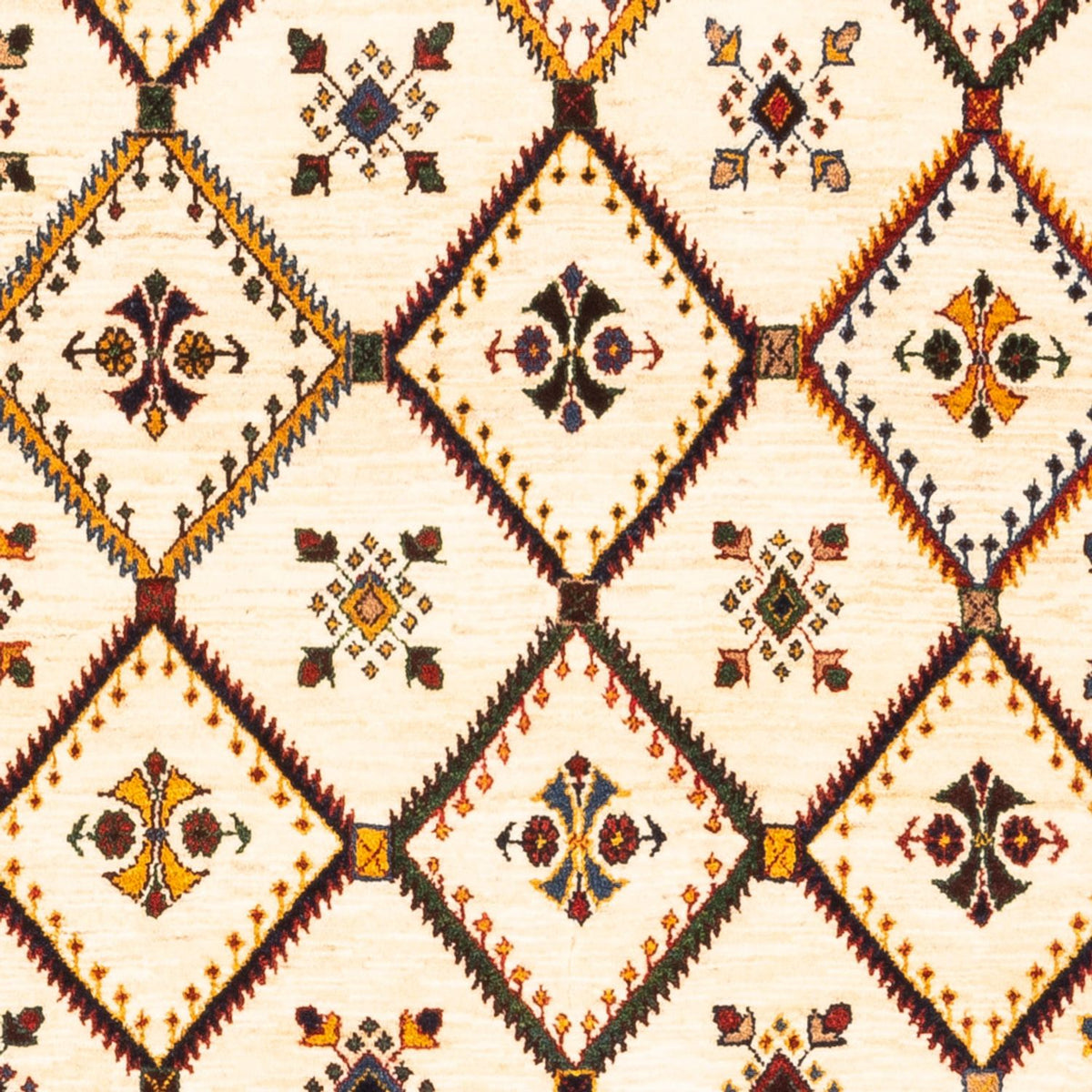 Gabbeh-matta - persisk - 155 x 114 cm - grädde