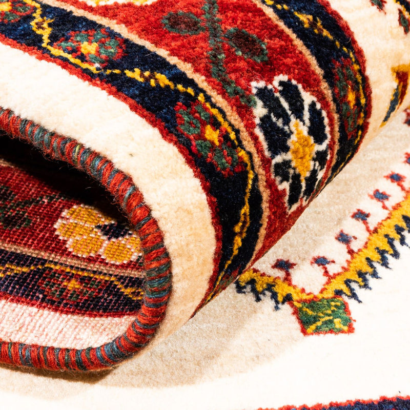 Gabbeh-matta - persisk - 155 x 114 cm - grädde