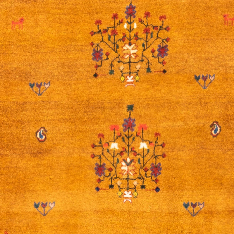 Gabbeh-matta - persisk - 150 x 100 cm - guld