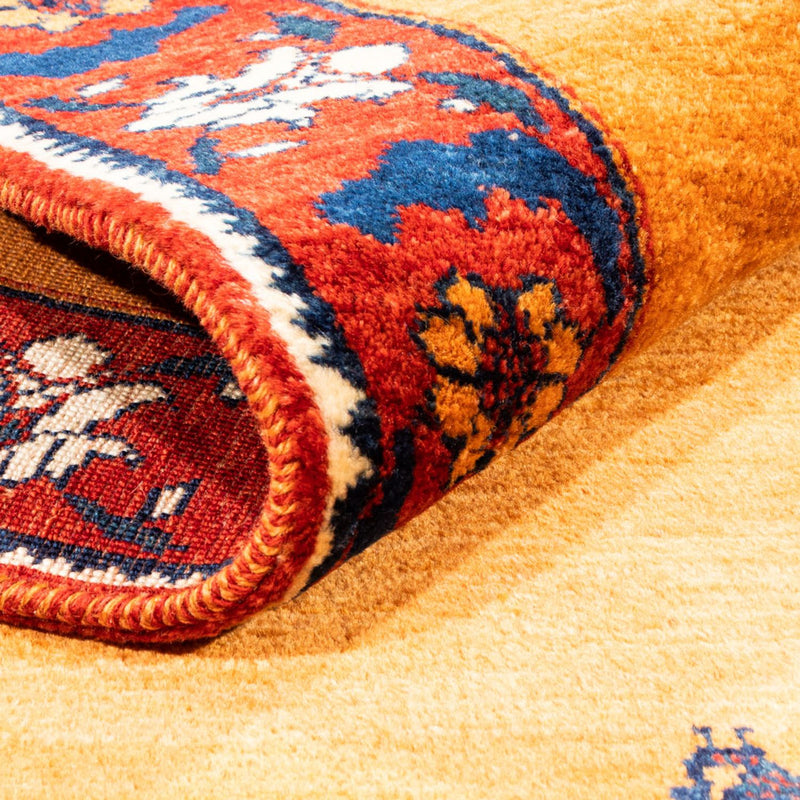 Gabbeh-matta - persisk - 162 x 107 cm - guld