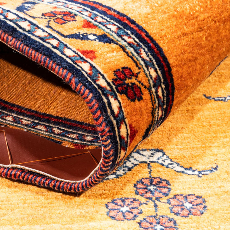 Gabbeh-matta - persisk - 150 x 102 cm - guld