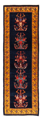 Runner Gabbeh-matta - persisk - 253 x 84 cm - mörkblå