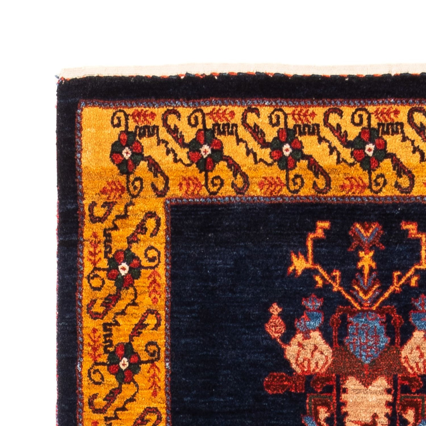 Runner Gabbeh-matta - persisk - 253 x 84 cm - mörkblå
