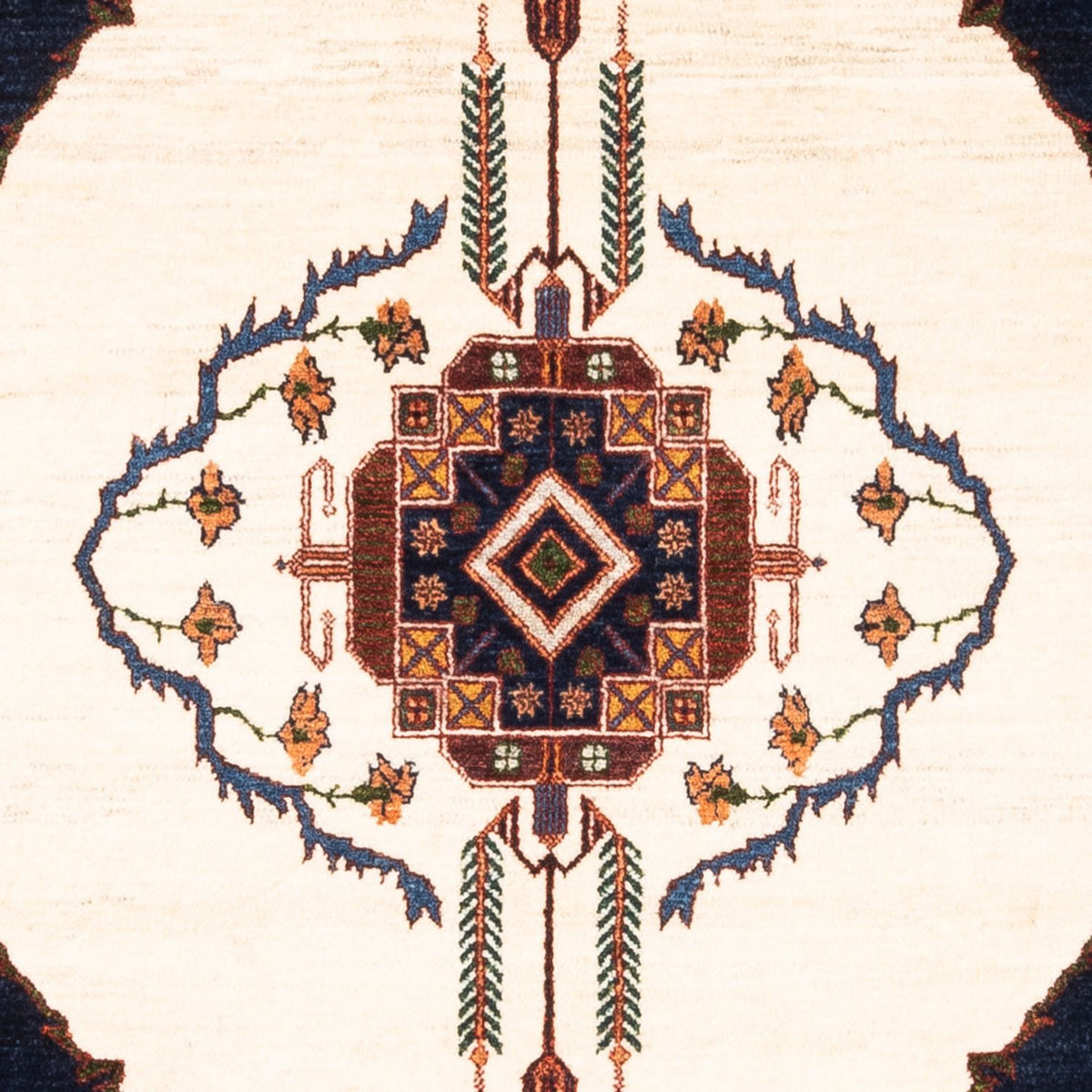 Gabbeh-matta - persisk - 162 x 115 cm - grädde