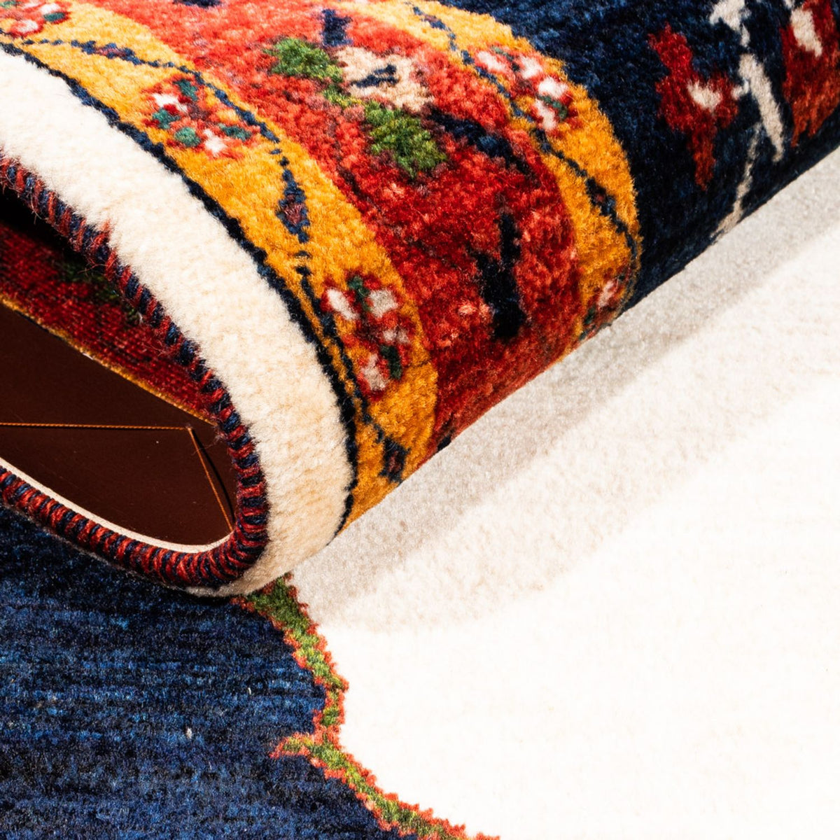 Gabbeh-matta - persisk - 162 x 115 cm - grädde