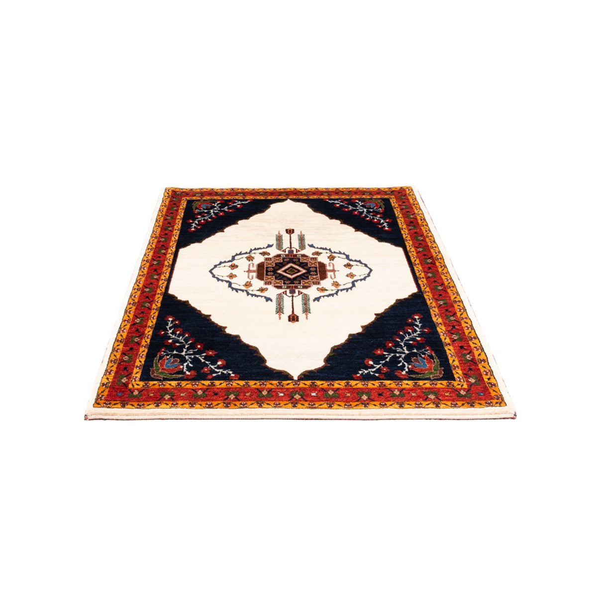 Gabbeh-matta - persisk - 162 x 115 cm - grädde