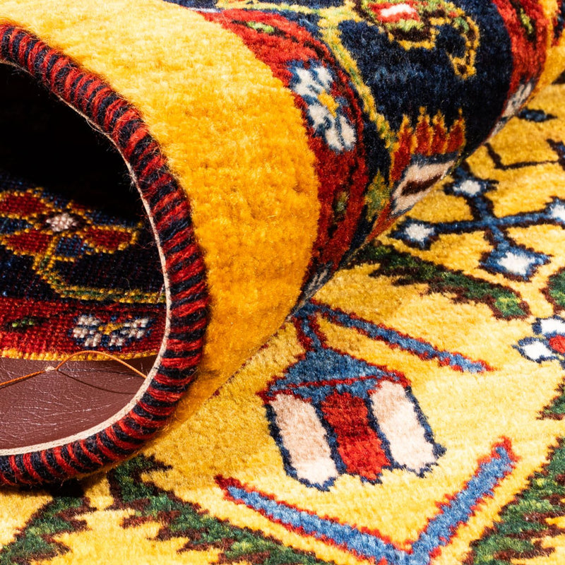 Gabbeh-matta - persisk - 188 x 126 cm - guld