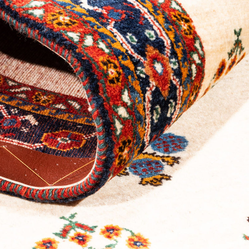 Gabbeh-matta - persisk - 152 x 104 cm - grädde