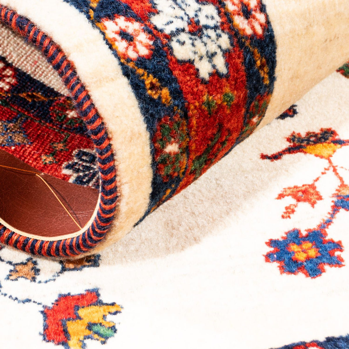 Gabbeh-matta - persisk - 125 x 80 cm - grädde