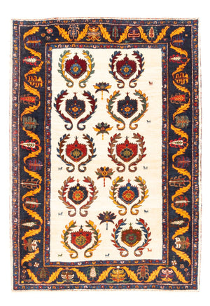 Gabbeh-matta - persisk - 155 x 115 cm - grädde