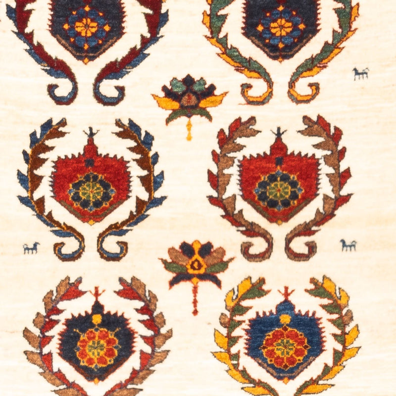 Gabbeh-matta - persisk - 155 x 115 cm - grädde