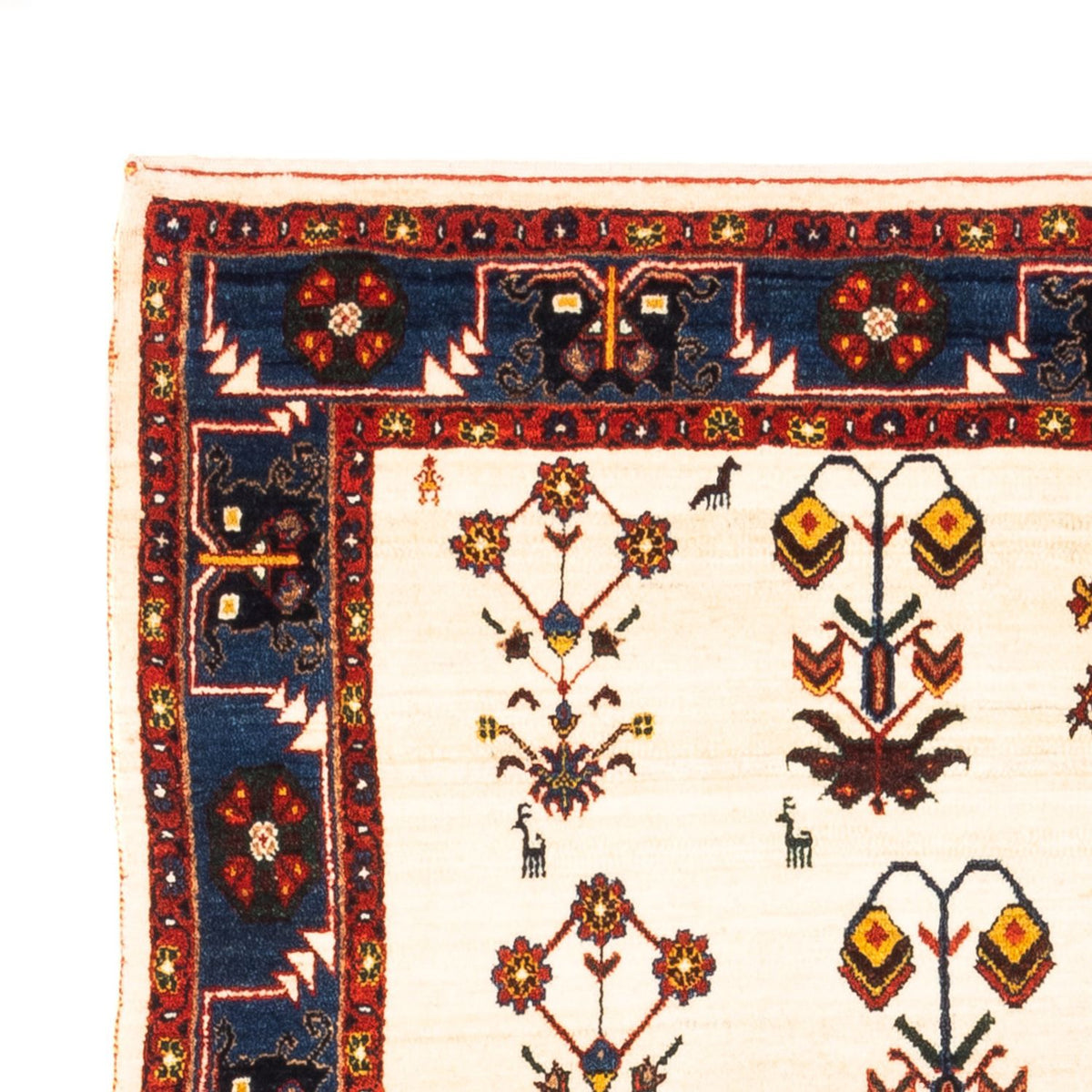 Gabbeh-matta - persisk - 170 x 114 cm - grädde