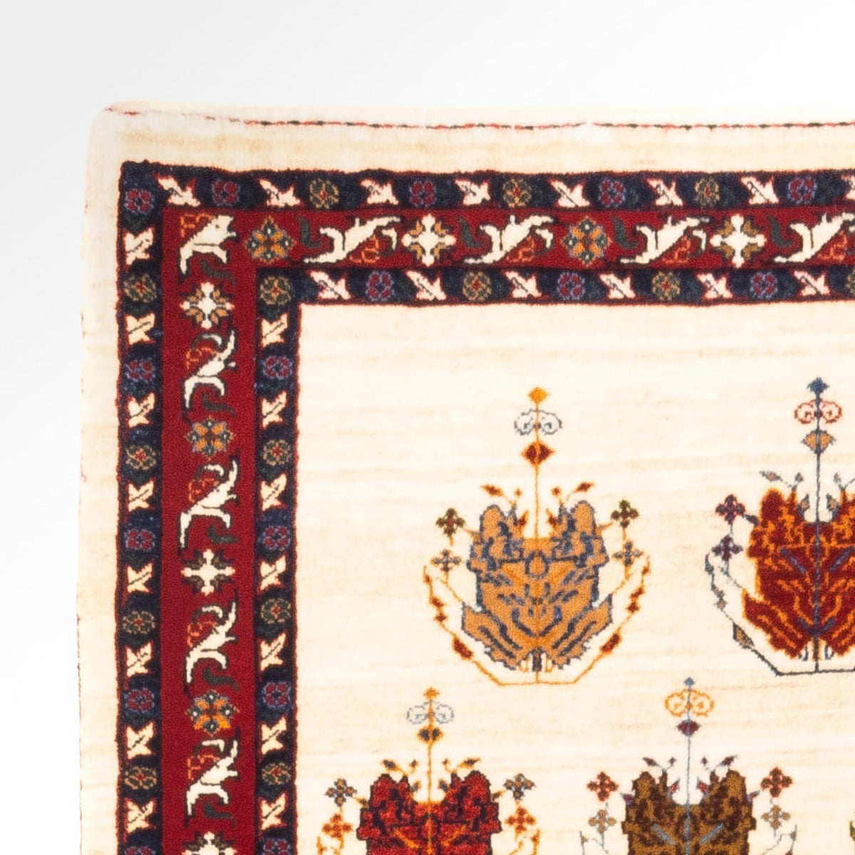 Gabbeh-matta - persisk - 140 x 105 cm - grädde