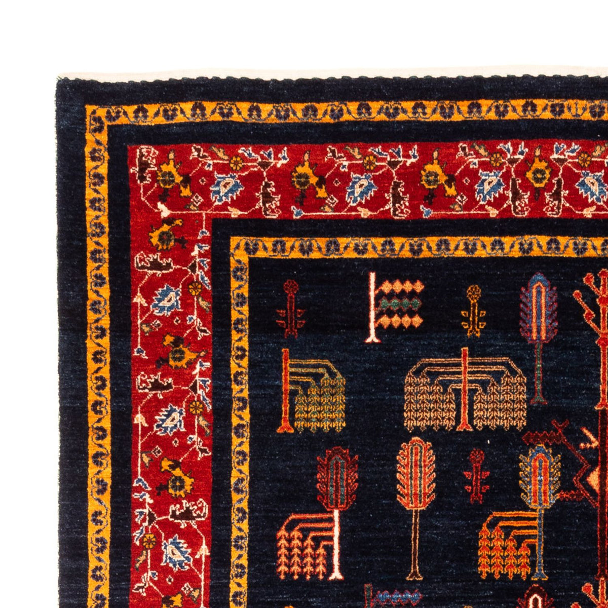 Gabbeh-matta - persisk - 240 x 170 cm - mörkblå