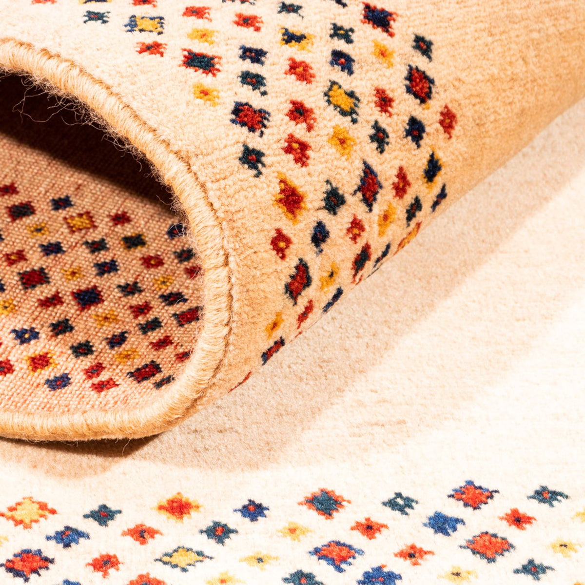 Gabbeh-matta - persisk - 146 x 105 cm - beige