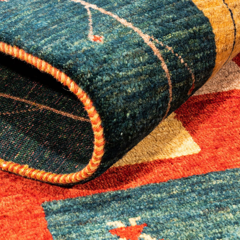 Runner Gabbeh-matta - persisk - 198 x 80 cm - flerfärgad