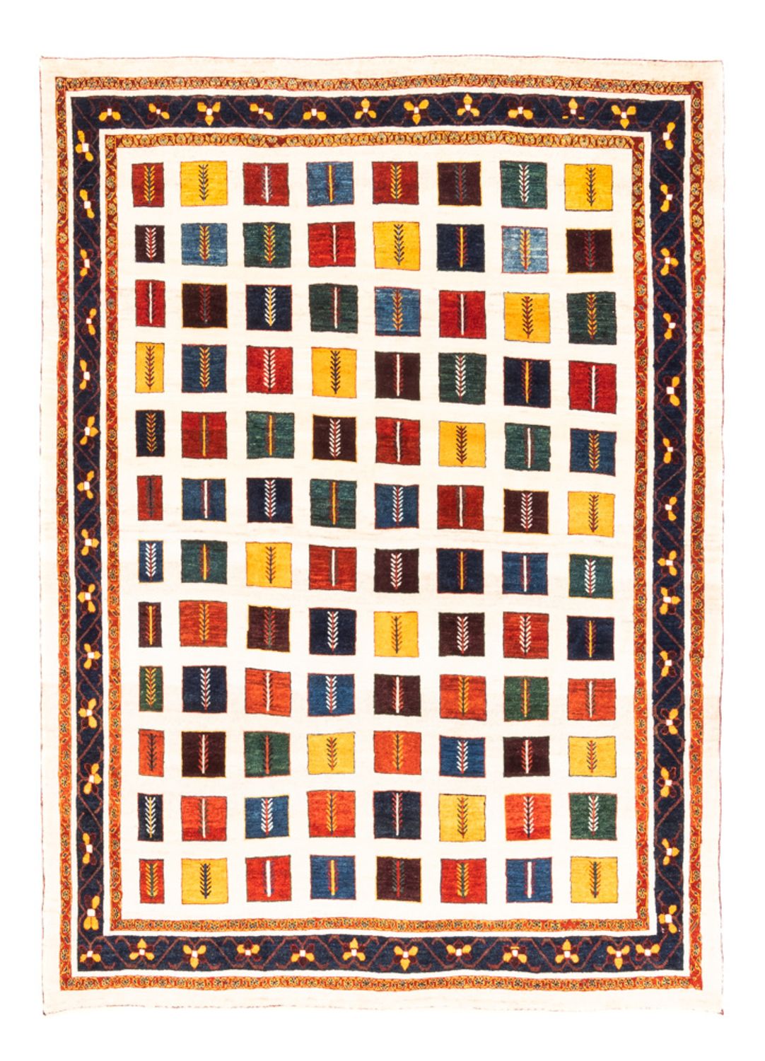 Gabbeh-matta - persisk - 207 x 157 cm - flerfärgad