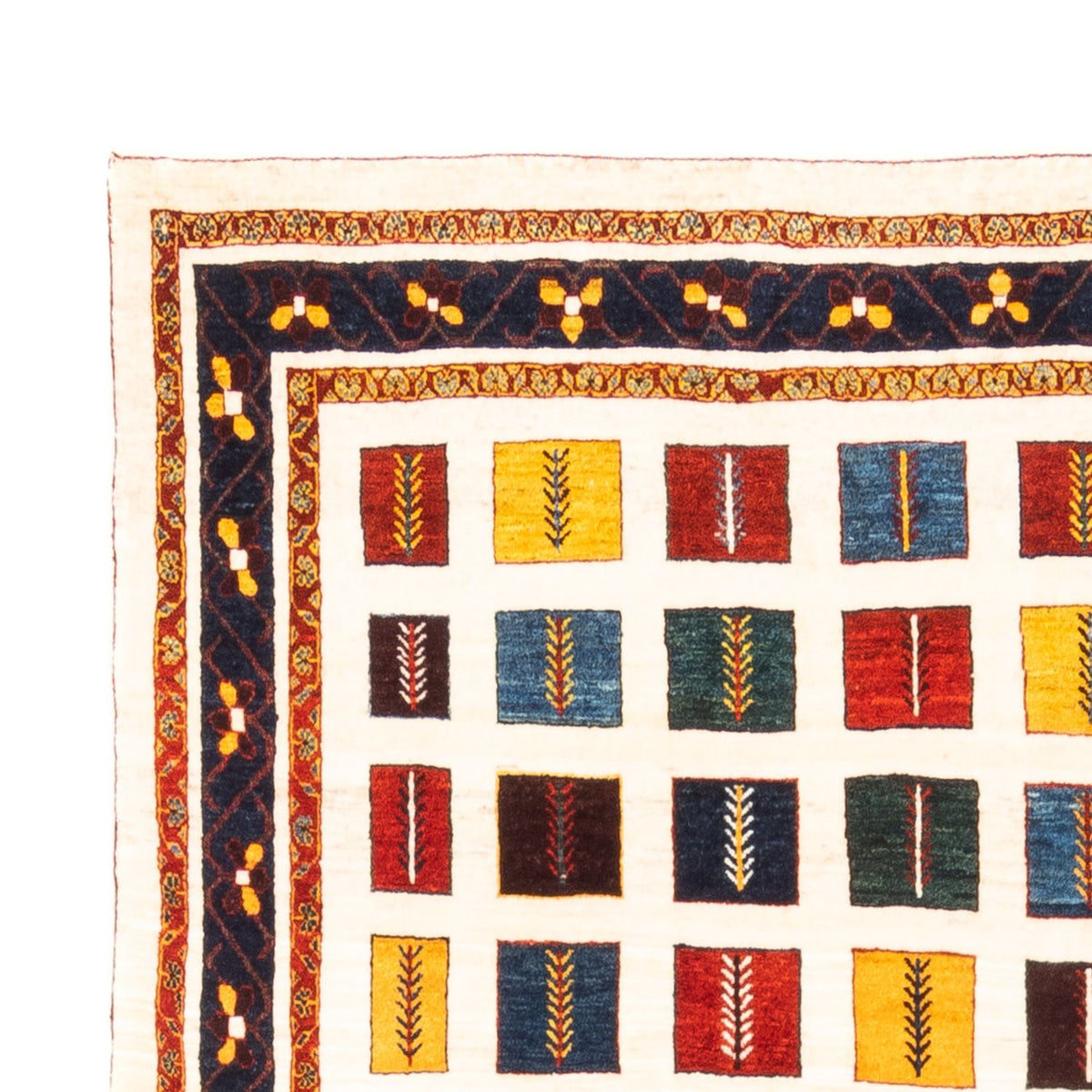 Gabbeh-matta - persisk - 207 x 157 cm - flerfärgad