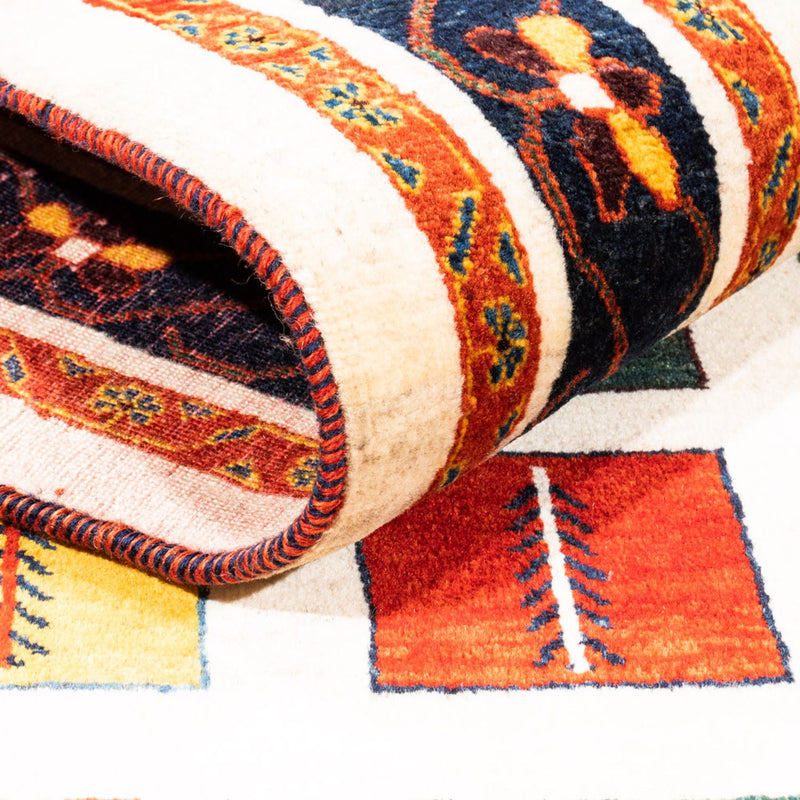 Gabbeh-matta - persisk - 207 x 157 cm - flerfärgad