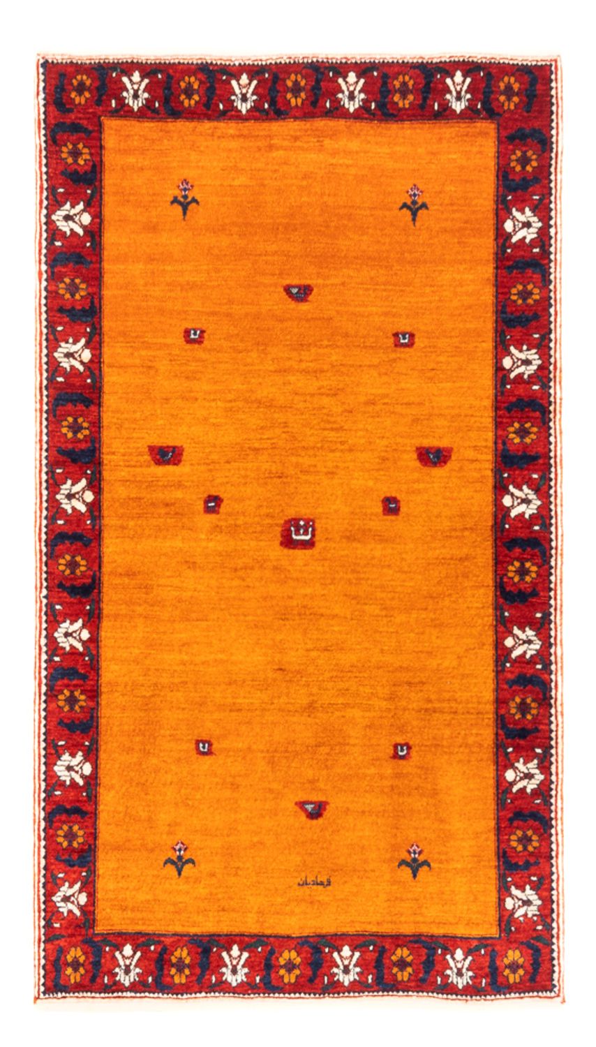 Gabbeh-matta - persisk - 165 x 104 cm - guld