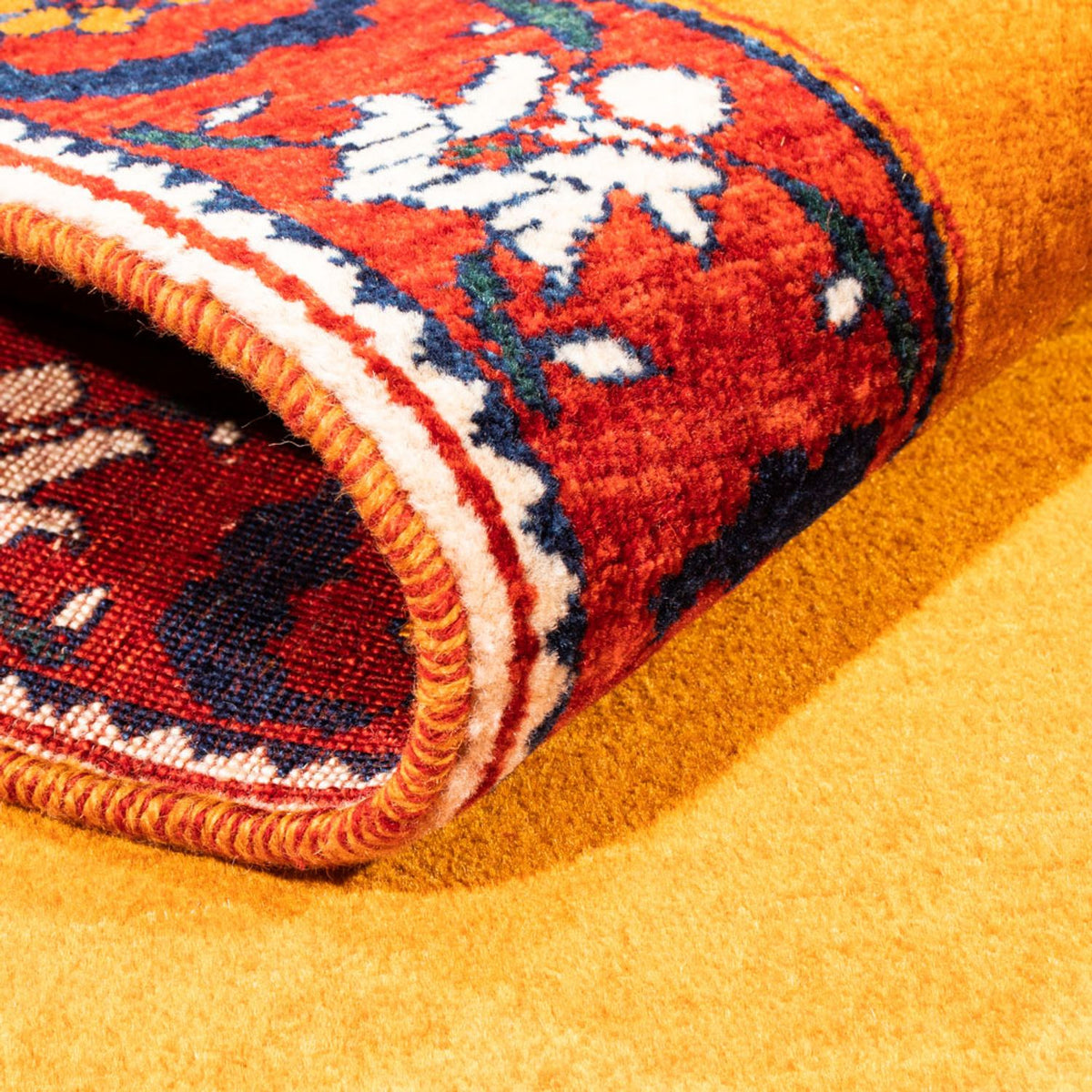 Gabbeh-matta - persisk - 165 x 104 cm - guld