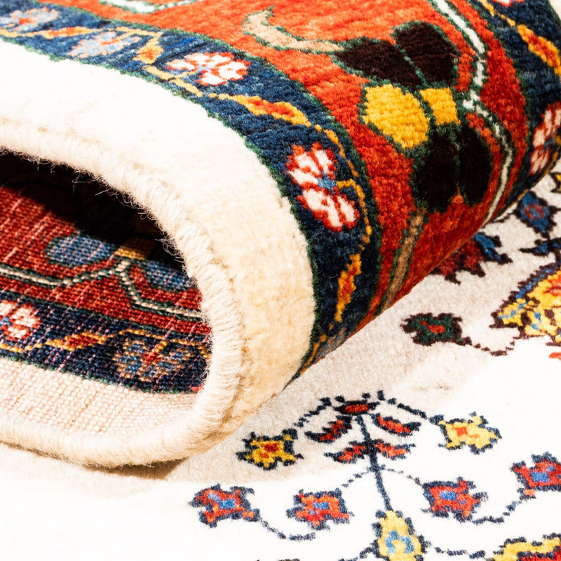 Gabbeh-matta - persisk - 194 x 127 cm - grädde