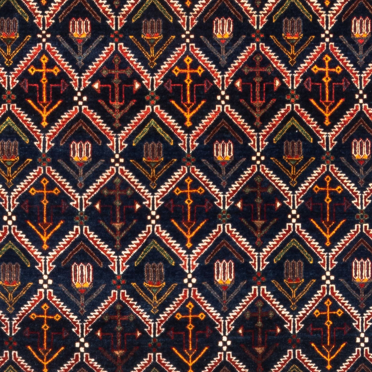 Gabbeh-matta - persisk - 205 x 143 cm - mörkblå