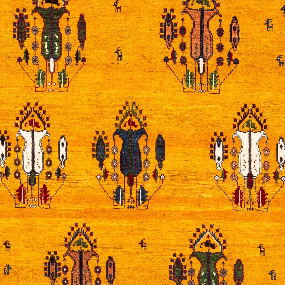 Gabbeh-matta - persisk - 230 x 150 cm - guld