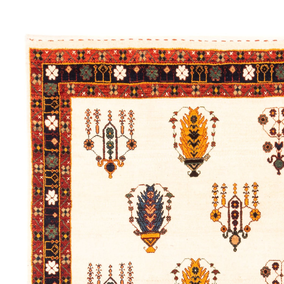 Gabbeh-matta - persisk - 215 x 152 cm - grädde