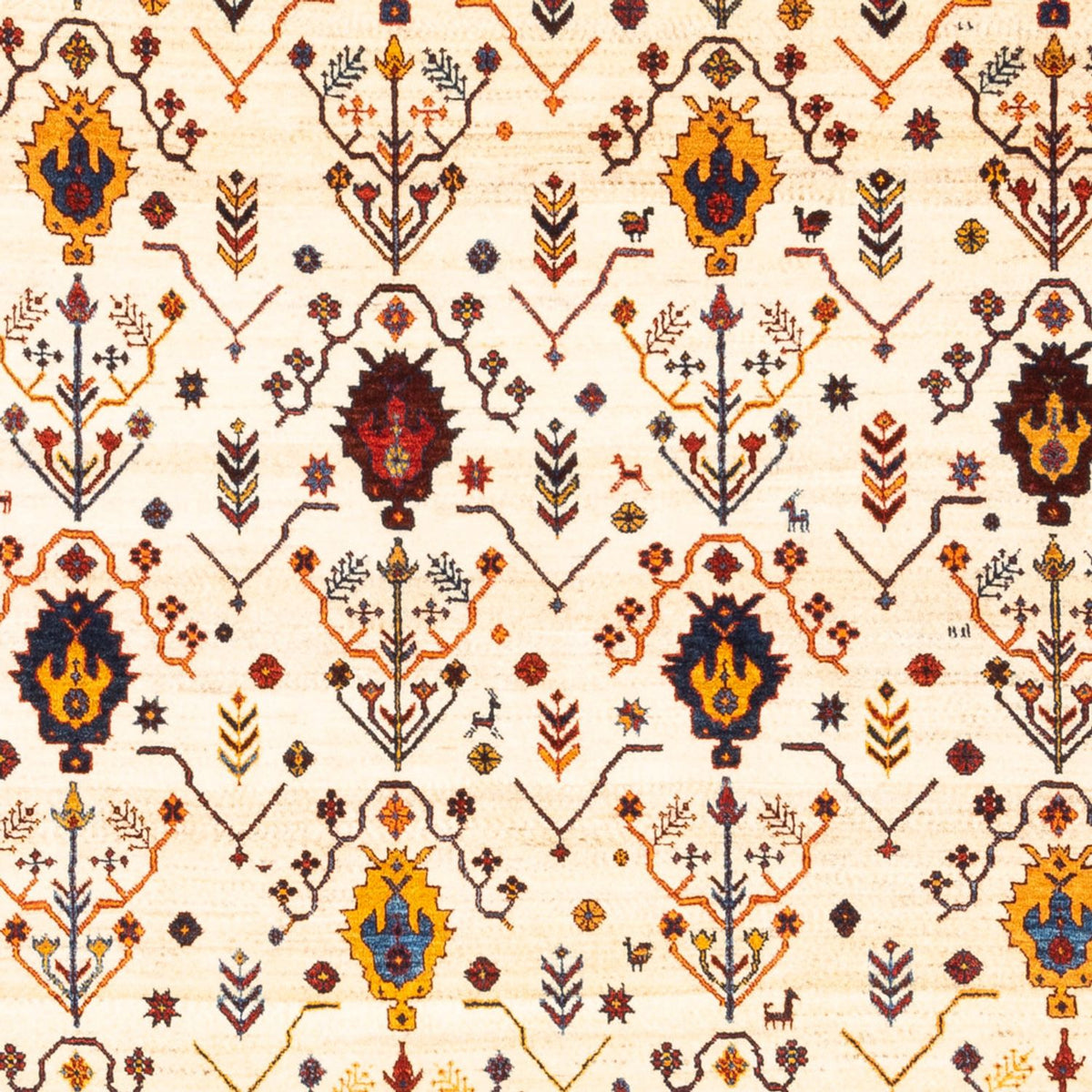 Gabbeh-matta - persisk - 212 x 155 cm - grädde