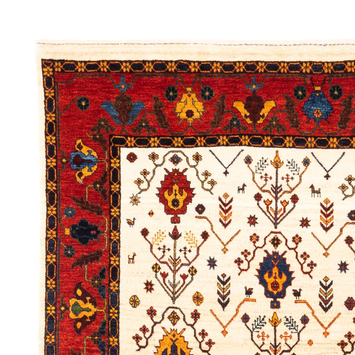 Gabbeh-matta - persisk - 212 x 155 cm - grädde