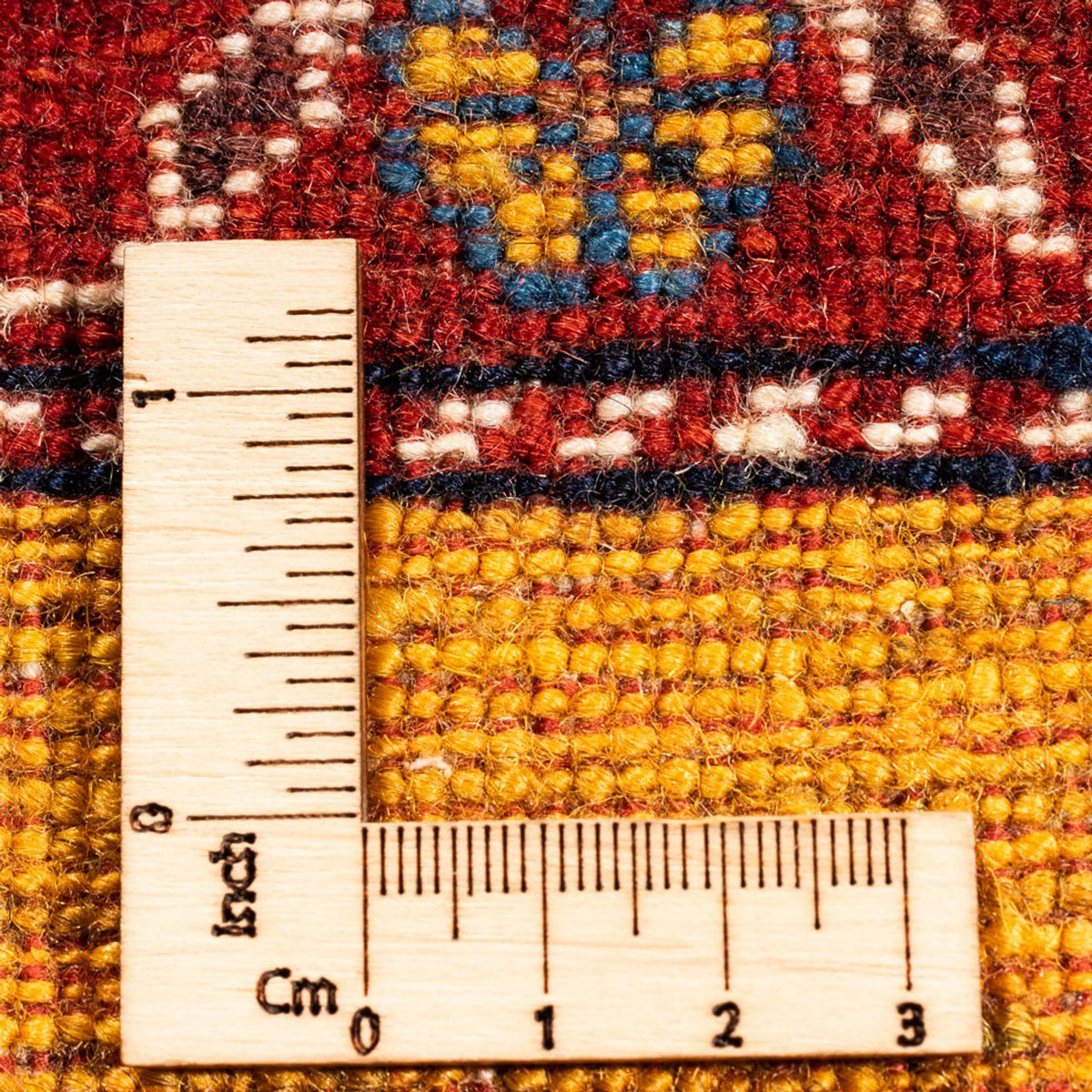 Gabbeh-matta - persisk - 198 x 149 cm - guld