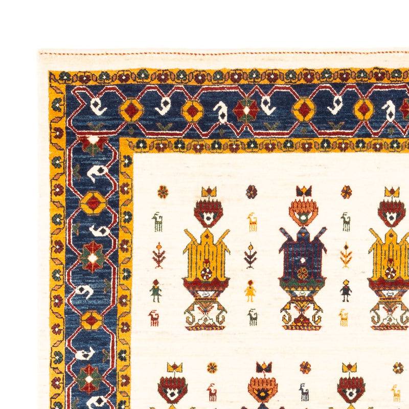 Gabbeh-matta - persisk - 221 x 154 cm - grädde