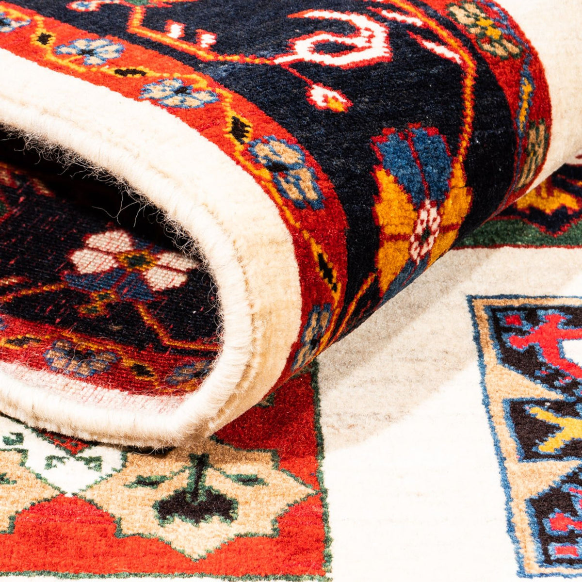 Gabbeh-matta - persisk - 210 x 150 cm - beige