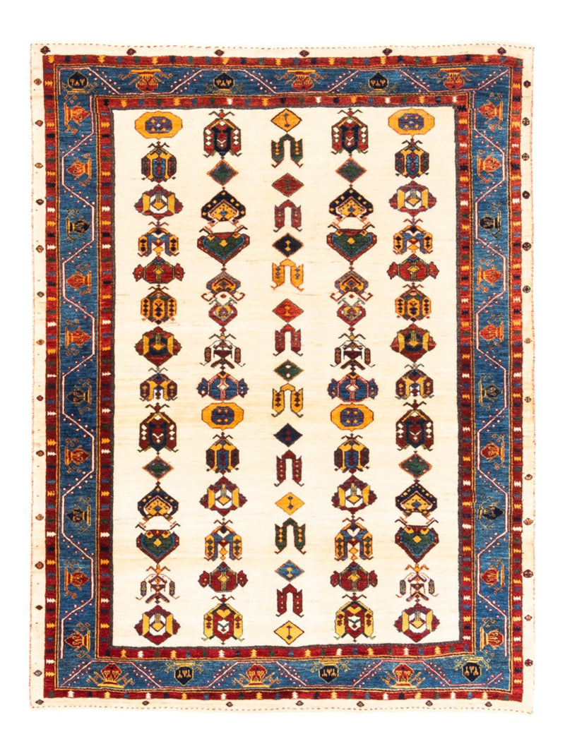 Gabbeh-matta - persisk - 194 x 145 cm - grädde